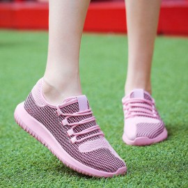 Lace Up Mesh Causal Outdoor Sport Running Breathable Flat Shoes